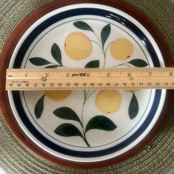 Vtg Dansk Berries Set Of 4 Salad Plates Blueberries & Peaches Niels Refsgaard - Picture 5 of 6
